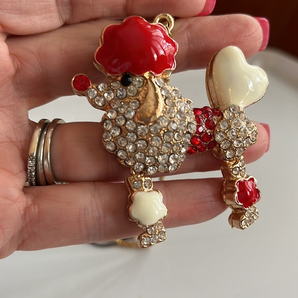 French Poodle Rhinestone Necklace - Picture 9 of 10